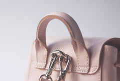 Handmade leather purse backpack beige bag shoulder bag satchel bag purse women