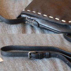 Leather Black Satchel Bag Women's - Annie Jewel
