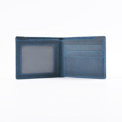 Vintage Mens Brown Leather's Bifold Small Wallet Black billfold Front Pocket Wallet For Men