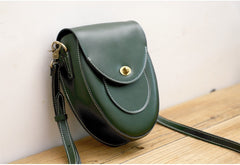 Cute LEATHER Saddle Side Bag WOMEN SHOULDER BAG Crossbody Saddle Purse FOR WOMEN