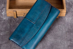 Genuine Leather Wallet Cards Wallet Long Wallet Trifold Wallet Purse For Men Women - EverHandmade