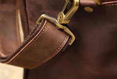 Leather Mens Weekender Bag Cool Travel Bag Duffle Bag Overnight Bag Holdall Bag for men - EverHandmade