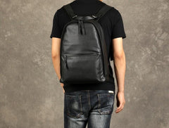 Leather Mens Backpacks Cool Large Black Travel Backpack Hiking Backpack for men