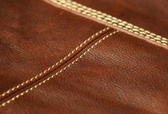 Genuine Leather Mens Cool Messenger Bag iPad Bag Chest Bag Bike Bag Cycling Bag For Men - EverHandmade