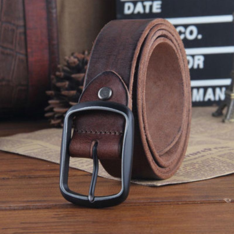 Genuine Leather Punk Rock Biker Trucker Mens Belt Men Black Coffee Belt for Men