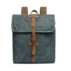 Cool Waxed Canvas Mens School Backpack Canvas Travel Backpack Canvas Backpack for Men