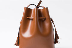 Genuine Leather bucket bag shoulder bag for women leather crossbody bag - EverHandmade