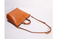 Handmade Leather Tote Purse Bucket Bag Handbag Shoulder Bag Large for Women Leather Shopper Bag - EverHandmade