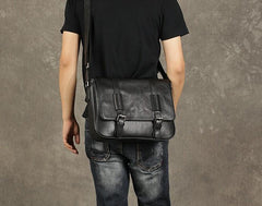 Leather Mens Cool Messenger Bag Shoulder Bags Cycling Crossbody Bag for men