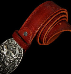 Handmade Leather Mens Belts Custom Cool Leather Men Black Belt for Men