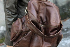 Handmade Leather backpack bag shoulder bag Coffee women leather purse - EverHandmade