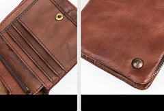 Handmade Genuine Leather Wallet billfold Leather Wallet Slim Bifold Wallet Bag For Women - EverHandmade