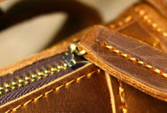 Genuine Leather Mens Messenger Bag Sling Bag Crossbody Bag Travel Bag Hiking Bag for men