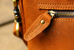 Vintage Leather Mens Messenger Bag Briefcase Side Bag Brown Work Bag Business Bag For Men - EverHandmade