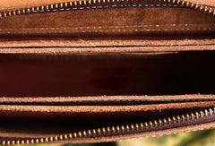 Genuine Leather Mens Cool Clutch Messenger Bag Folded Wristlet Purse Bike Bag Cycling Bag For Men - EverHandmade