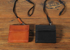 Genuine Leather Mens Cool billfold Leather Wallet Men Small Wallets Trifold for Men