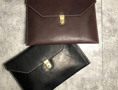 Genuine Leather Mens Clutch Cool Slim Wallet Zipper Clutch Wristlet Wallet for Men