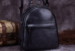 Vintage Womens Leather Backpack School Backpacks Purse Small Backpack For Women