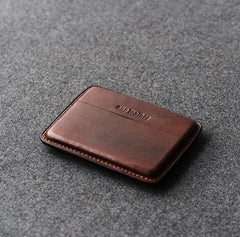 Handmade Green Leather Slim Mens 10pcs Cigarette Holder Case Cool Custom Cigarette Case for Men