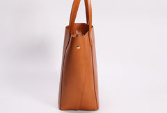 Handmade Leather Tote Purse Bucket Bag Handbag Shoulder Bag Large for Women Leather Shopper Bag - EverHandmade