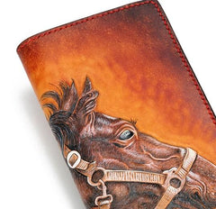 Handmade Leather Fine Horse Mens Chain Biker Wallet Cool Leather Wallet With Chain Wallets for Men