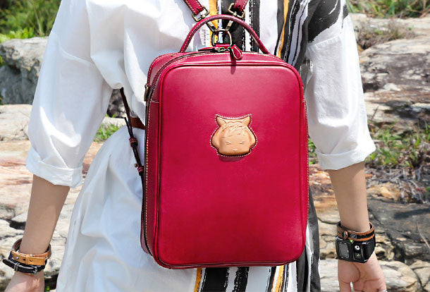 Handmade handbag backpack purse leather crossbody bag purse shoulder bag for women - EverHandmade