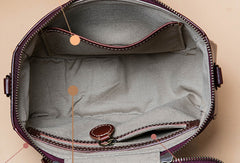 Handmade Genuine Leather Round Handbag Bag Crossbody Bag Shoulder Bag Purse For Women - EverHandmade