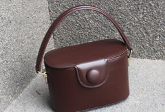 Genuine Leather Doctor Bag Bucket Bag Handbag Shoulder Bag for Women Leather Crossbody Bag
