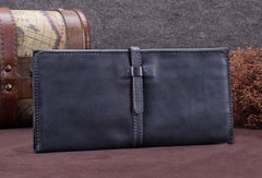 Genuine Leather Wallet Long Wallet Bifold Wallet Purse For Men Women - EverHandmade