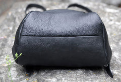 Handmade Leather backpack bag shoulder bag black women leather purse - EverHandmade