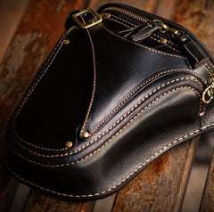 Leather Belt Pouches Mens Small Cases Waist Bag Hip Pack Belt Bag for Men