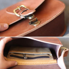 Women's Satchel Purse Brown Leather Satchel Purse - Annie Jewel