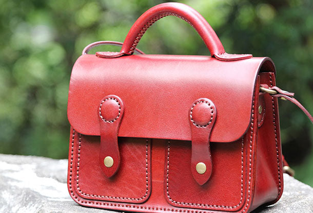 Handmade handbag satchel purse leather crossbody bag shoulder bag wome