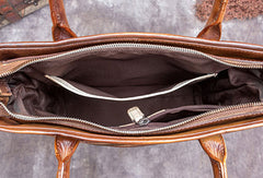 Genuine Leather Handbag Vintage Tote Bag Crossbody Bag Shoulder Bag Purse For Women - EverHandmade