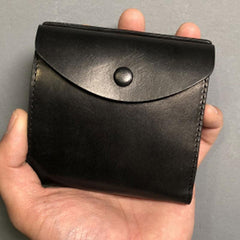 Handmade Genuine Leather Mens Cool Slim Leather Billfold Wallet Men billfold Wallets Bifold for Men