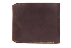 Handmade Genuine Leather Wallet billfold Leather Wallet Bifold Slim Wallet Purse Bag For Mens