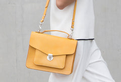 Handmade Womens Leather shoulder bag Satchel Bag School Bag for women