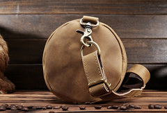 Genuine Leather Cool Chest Bag Sling Bag Crossbody Bag Travel Bag Hiking Bag For Mens