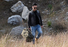 large canvas duffle bag Green Canvas Duffle Bag Waxed Canvas Duffle Bag Canvas and Leather Duffle Bag Weekender Duffle Bag