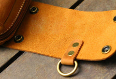 Handmade Leather Mens Cell Phone Holsters Waist Bag Hip Pack Belt Bag for Men
