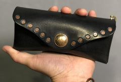 Handmade Mens Womens Cool Wooden Leather Glasses Case Glasses Box Glasses Holder Eyeglass Case