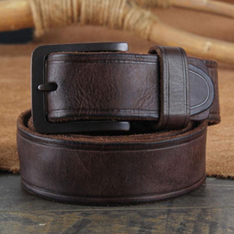 Genuine Leather Punk Rock Biker Trucker Mens Belt Men Black Coffee Belt for Men