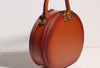 Women Leather round circle handbag shoulder bag for women leather crossbody bag