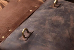 Handmade Cool leather mens Briefcases vintage laptop Briefcase Business Briefcase - EverHandmade