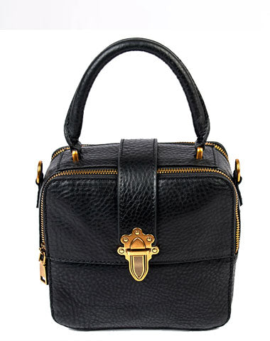 Leather Womens Handbag Square Shoulder Bag Purse For Women - EverHandmade