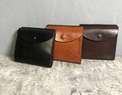 Handmade Genuine Leather Mens Cool Slim Leather Billfold Wallet Men billfold Wallets Bifold for Men