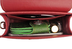 Handmade crossbody bag leather shoulder bag purse floral leather for women