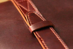 Genuine Leather Mens Briefcase Messenger Bag Laptop Bag Shoulder Bag for men - EverHandmade