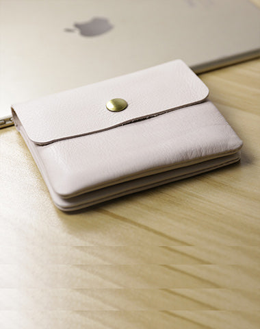 Cute Women Dark Brown Leather Mini Zip Coin Wallets Change Wallets Slim Billfold CH00452086