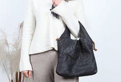 Handmade Genuine Leather Handbag Tote Bag Shopper Bag Shoulder Bag Purse For Women